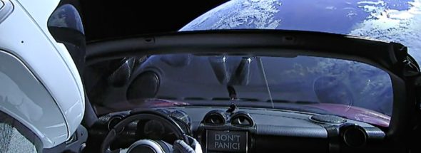 Tesla Roadser in Space