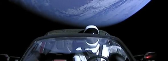 Tesla Roadster in Space