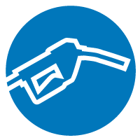 petrol handle blue icon
